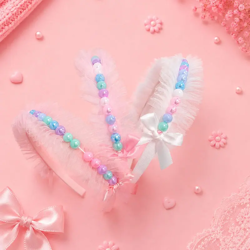 Serre-têtes Tulle&perles Fille HC38-5