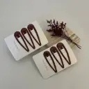 Barrette à cheveux bordeaux 