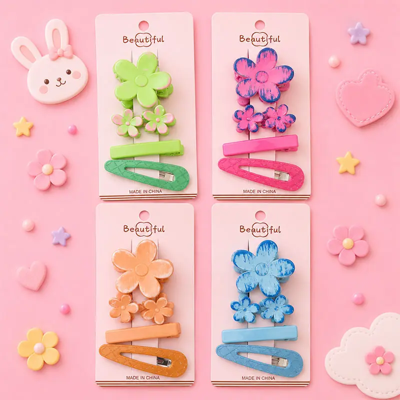 Set Barrettes & Pinces Fleur HC65-1