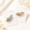Broche Feuille Strass SS88-67