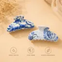 Pince Cheveux Blanche & Bleue HC56-1