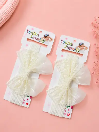 [HC10-3] Bandeau Bébé Papillon Dentelle HC10-3