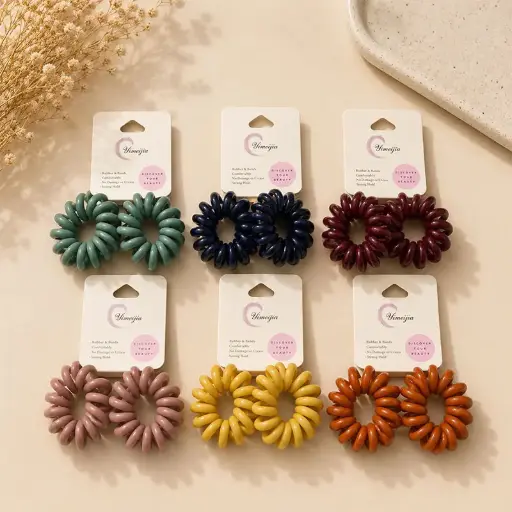 [HC229-4] Élastiques Spirale Colorés – HC229-4