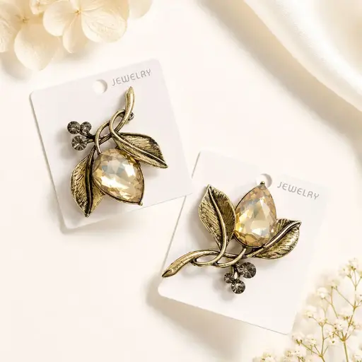 [SS88-100] Broche Fleur Cristal SS88-100