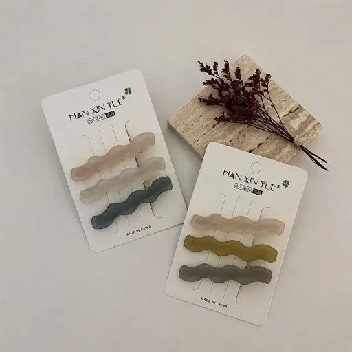[HC213-3] Barrette Cheveux forme Zigzag