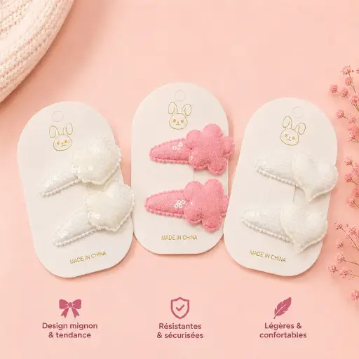  Barrettes Enfant HC224-4