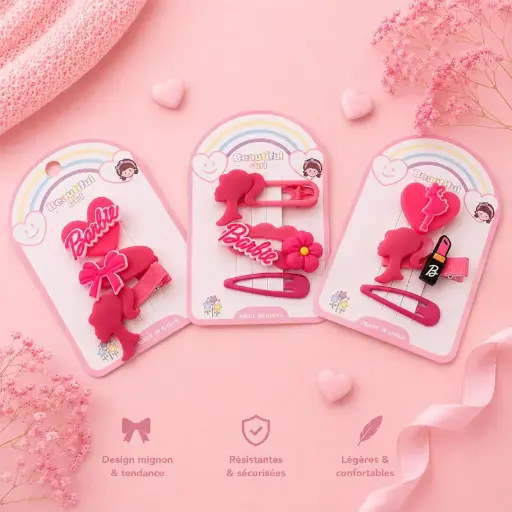 [HC26-1]  Barrettes Barbie HC26-1